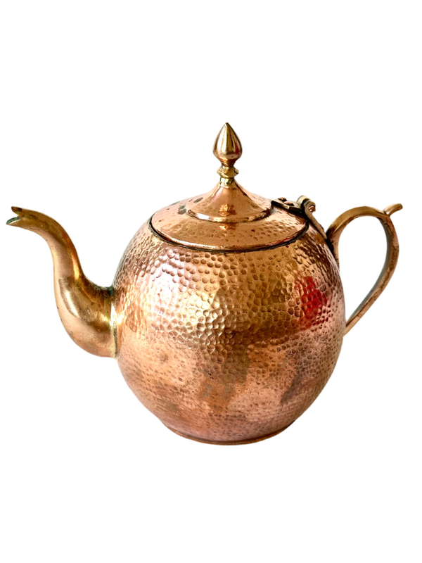 Vintage Style Hammered Copper Kettle