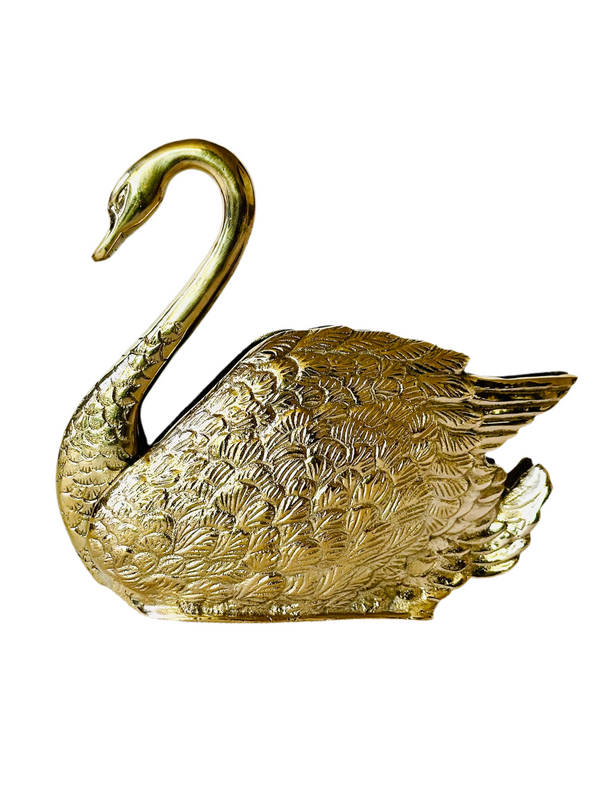 Brass Swan Multipurpose Holder/Vase