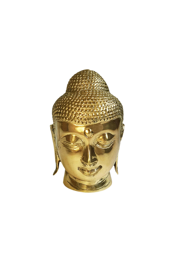 Smiling Brass Buddha Head