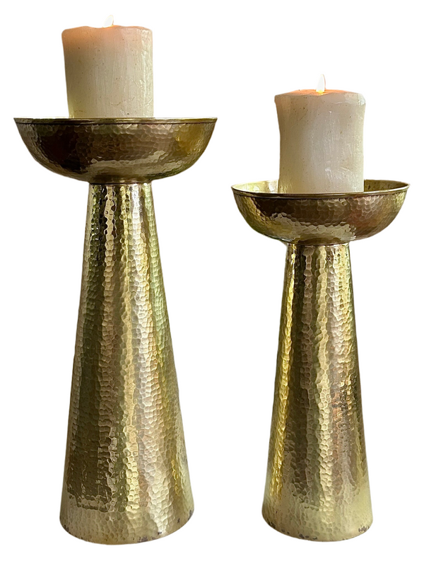 Hammered Brass Bowl Stands