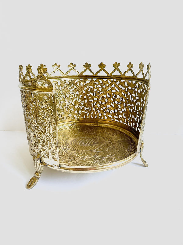 Brass Cutwork Plate Holder