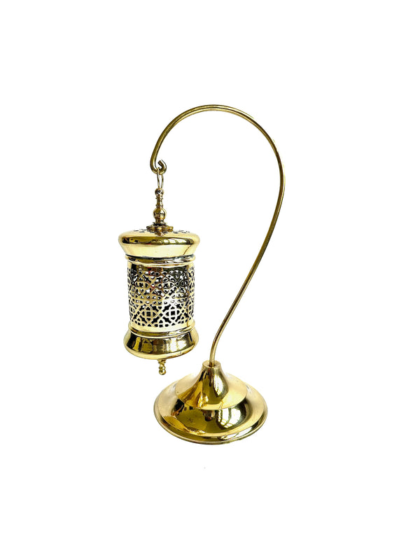 Vintage-style Brass Candle Lantern