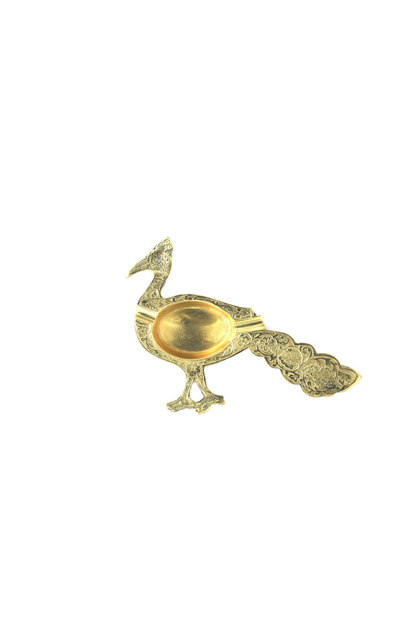 Brass Peacock Ashtray