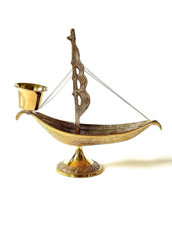 Safina Brass Sailboat Candleholder