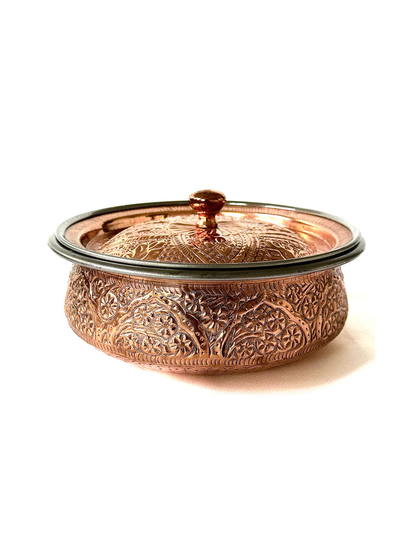 Naqsheen Copper Handi with Copper Lid