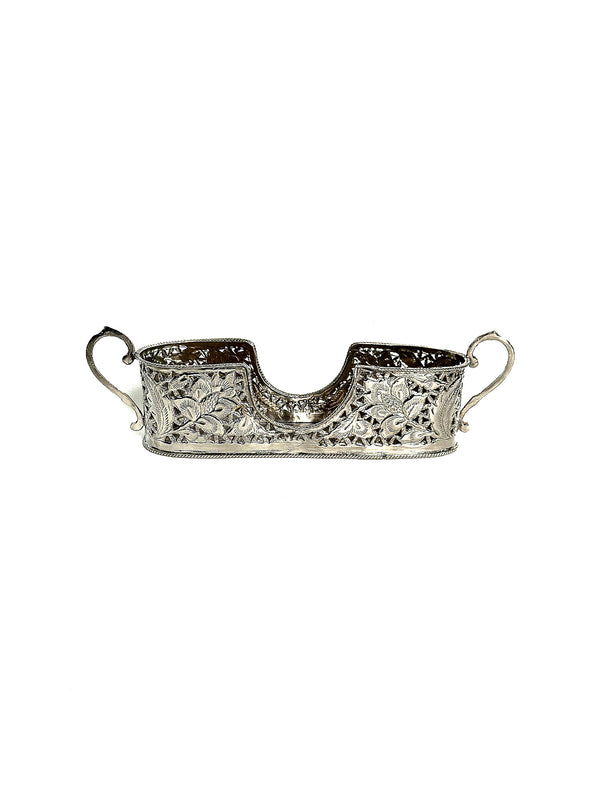 Timeless Brass Cutlery Holder with Floral Cutwork